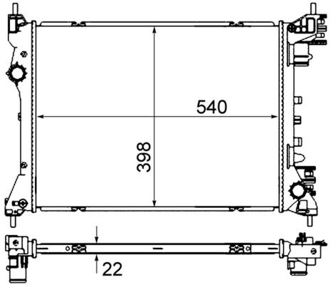 Kühler, Motorkühlung MAHLE CR2056000S