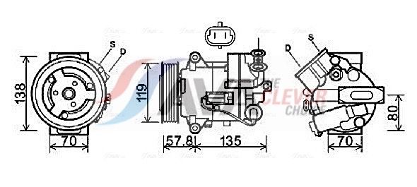 Kompressor, Klimaanlage AVA QUALITY COOLING OLAK496
