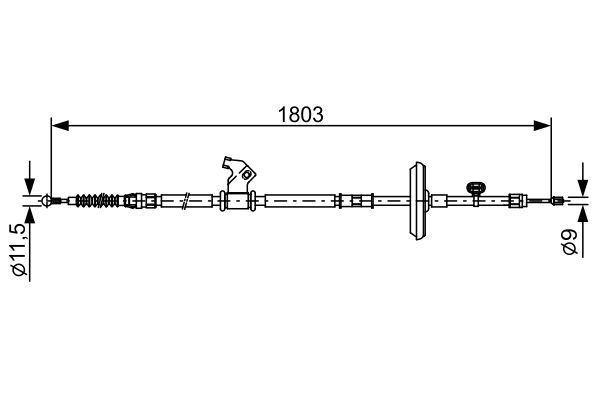 Seilzug, Feststellbremse BOSCH 1 987 482 508