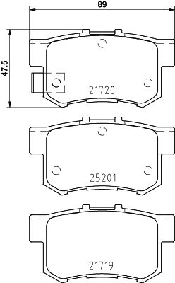 Bremsbelagsatz, Scheibenbremse BREMBO P 79 027