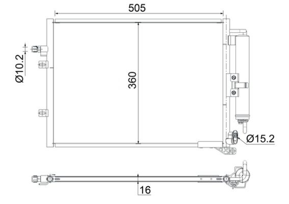 Kondensator, Klimaanlage MAHLE AC721000S