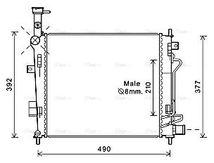 Kühler, Motorkühlung AVA QUALITY COOLING ka2190
