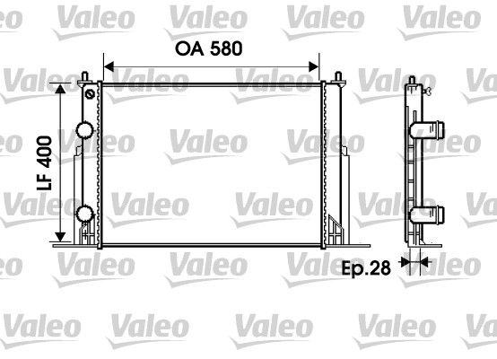 Kühler, Motorkühlung VALEO 734229