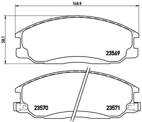 Bremsbelagsatz, Scheibenbremse BREMBO P 30 013