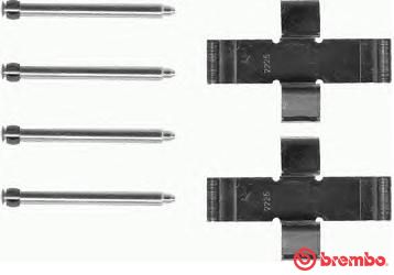 Zubehörsatz, Scheibenbremsbelag BREMBO A02206