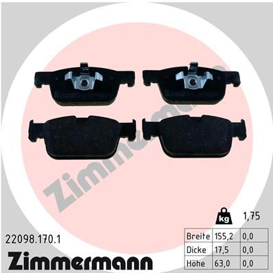 Bremsbelagsatz Bremsbeläge ZIMMERMANN 22098.170.1