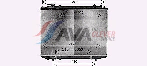 Kühler, Motorkühlung AVA QUALITY COOLING FD2664