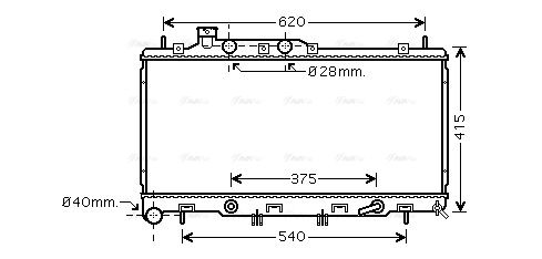 Kühler, Motorkühlung AVA QUALITY COOLING su2106