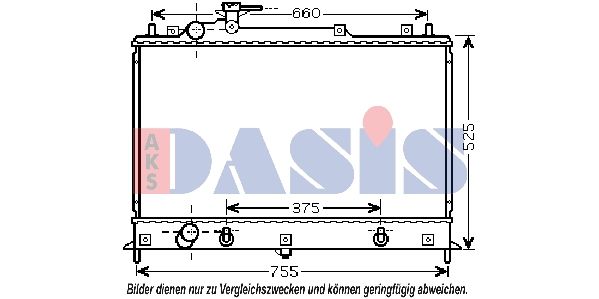 Kühler, Motorkühlung AKS DASIS 110063N