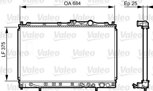 Kühler, Motorkühlung VALEO 731649
