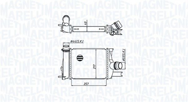 Ladeluftkühler MAGNETI MARELLI 351319205390