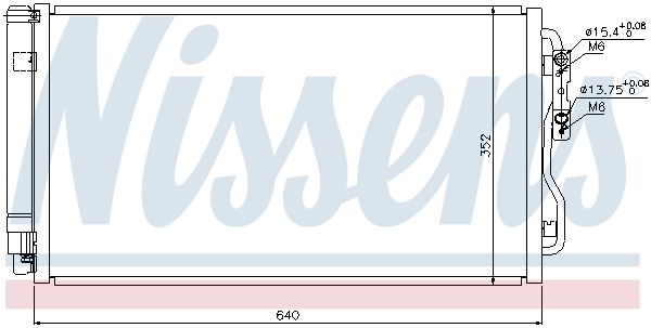 Kondensor, klimatanläggning NISSENS 940236
