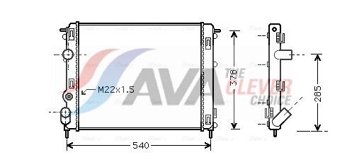 Kühler, Motorkühlung AVA QUALITY COOLING RTA2302