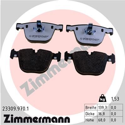 Bremsbelagsatz Bremsbeläge ZIMMERMANN 23309.970.1