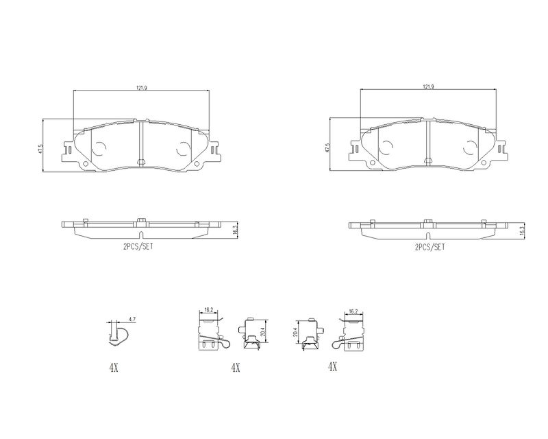 Bremsbelagsatz, Scheibenbremse BREMBO P 83 192