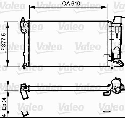Kühler, Motorkühlung VALEO 731176