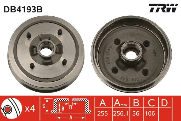 Bremstrommel TRW DB4193B