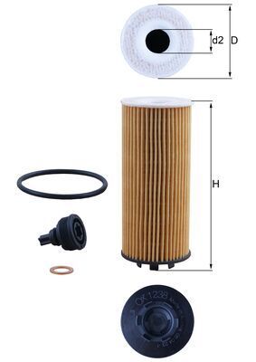 Ölfilter MAHLE OX1238D