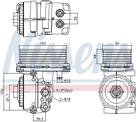 Ölkühler, Motoröl NISSENS 91327