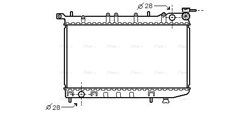 Kühler, Motorkühlung AVA QUALITY COOLING dn2123