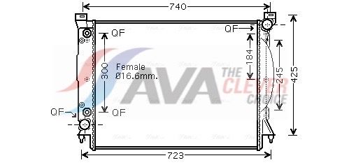 Kühler, Motorkühlung AVA QUALITY COOLING AI2246