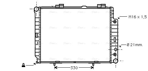 Kühler, Motorkühlung AVA QUALITY COOLING msa2283