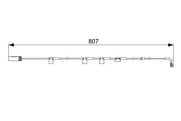 Warnkontakt, Bremsbelagverschleiß BOSCH 1 987 473 058