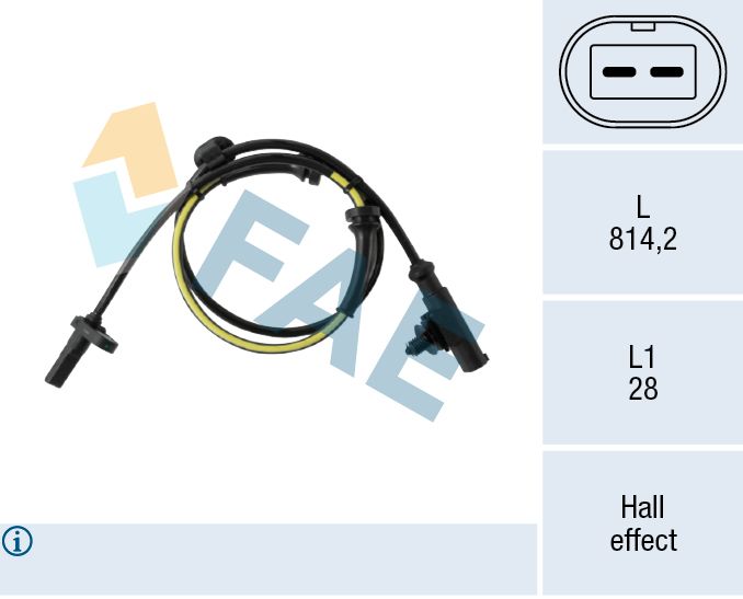 Sensor, Raddrehzahl FAE 78760