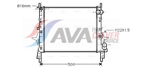 Kühler, Motorkühlung AVA QUALITY COOLING RT2158