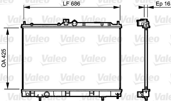 Kühler, Motorkühlung VALEO 735201