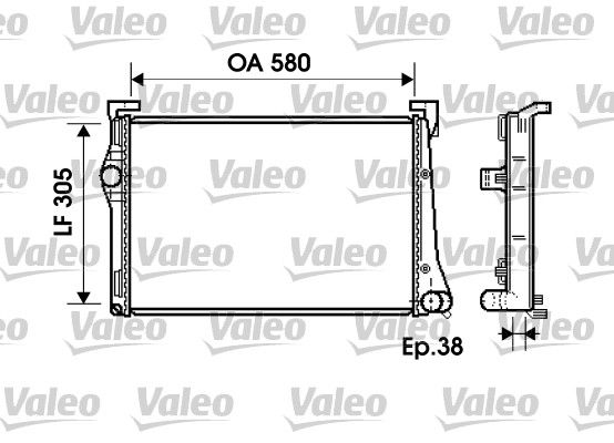 Kühler, Motorkühlung VALEO 734361