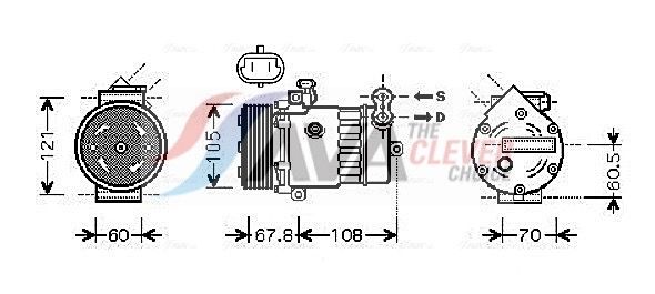 Kompressor, Klimaanlage AVA QUALITY COOLING OLAK477