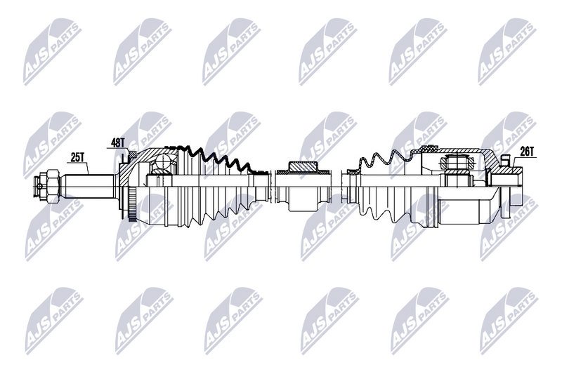 Antriebswelle (Gelenkwelle) NTY NPW-HY-662