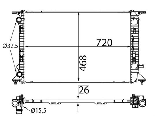 Kühler, Motorkühlung MAHLE CR905000S