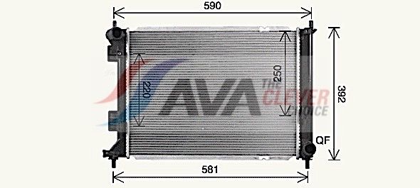 Kühler, Motorkühlung AVA QUALITY COOLING KA2328