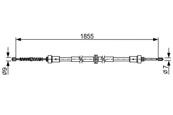 Seilzug, Feststellbremse BOSCH 1 987 482 546