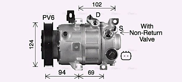 Kompressor, Klimaanlage AVA QUALITY COOLING kak326