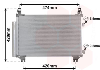 Kondensator, Klimaanlage VAN WEZEL 53005665