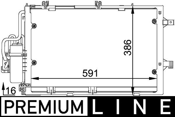 Kondensator, Klimaanlage MAHLE AC308000P