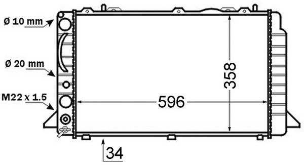 Kühler, Motorkühlung MAHLE CR396000S