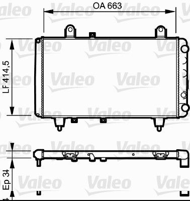 Kühler, Motorkühlung VALEO 811380