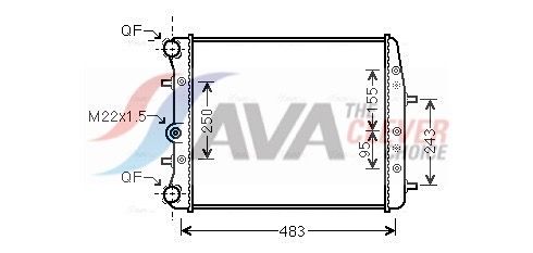 Kühler, Motorkühlung AVA QUALITY COOLING SAA2005