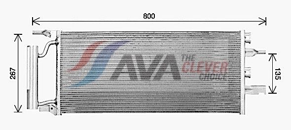 Kondensator, Klimaanlage AVA QUALITY COOLING BW5607D
