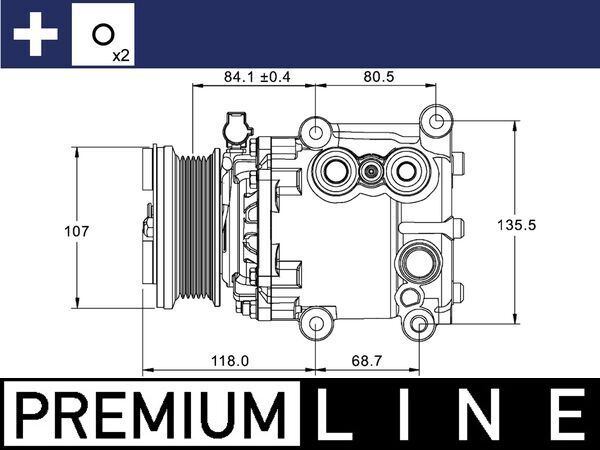 Kompressor, Klimaanlage MAHLE acp 1336 000p