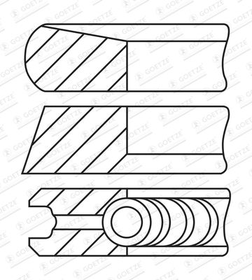 Kolbenringsatz Goetze Engine 08-443100-00