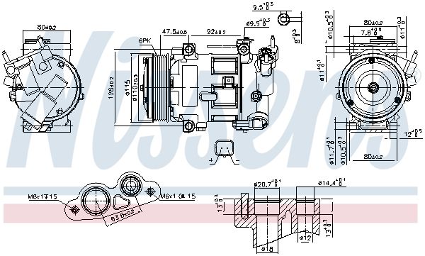 Kompressor, Klimaanlage NISSENS 890606