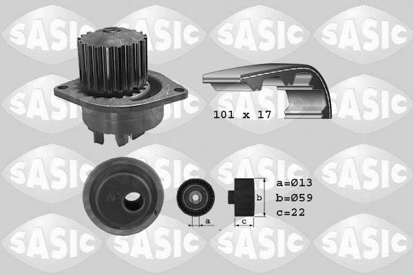 Wasserpumpe + Zahnriemensatz SASIC 3900019