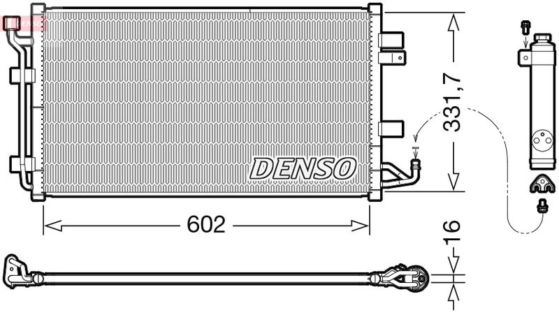 Klimakondensator Klimakühler Denso DCN46035