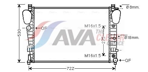 Kühler, Motorkühlung AVA QUALITY COOLING MSA2306