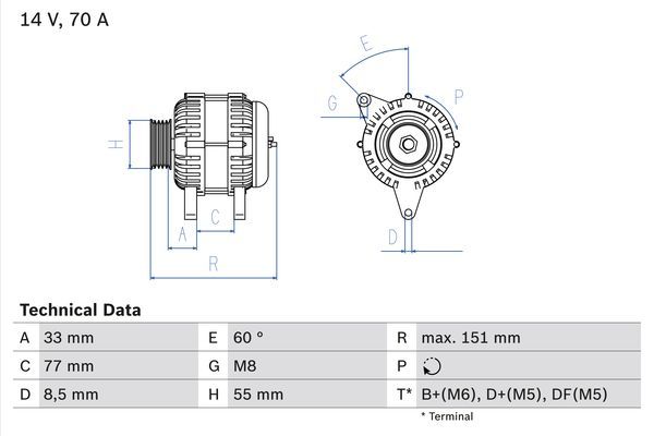 Generator BOSCH 0 986 039 510